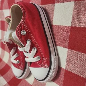Red Canvas Kids Sneakers